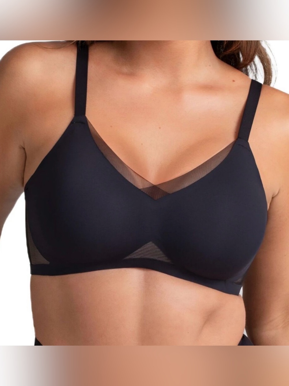 Honeylove crossover wireless bra black